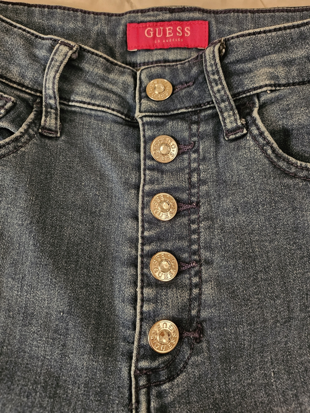 GUESS -5 Button Skinny Jeans- Size 27 - Picture 8 of 10
